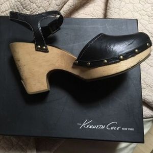 Kenneth Cole Retro - Leather, Wood Platform Shoes